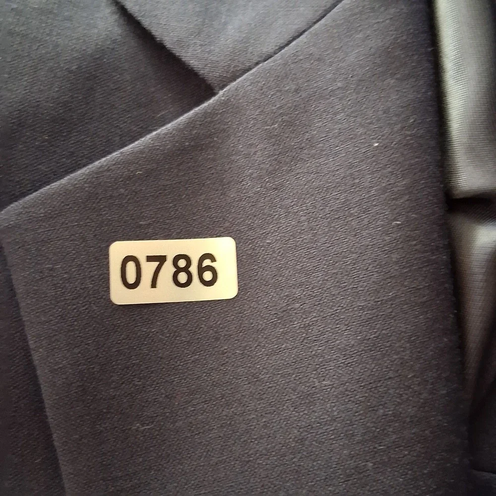 Navy Blue Two Button Blazer Notch Lapel Tailored Suit Jacket Made in Mexico